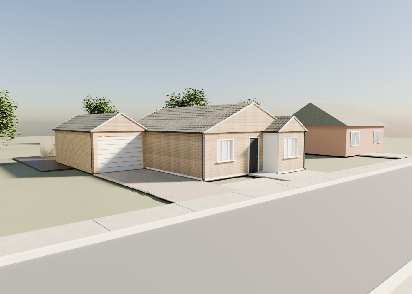 Detached bungalow · Two bedrooms · Garage and garden