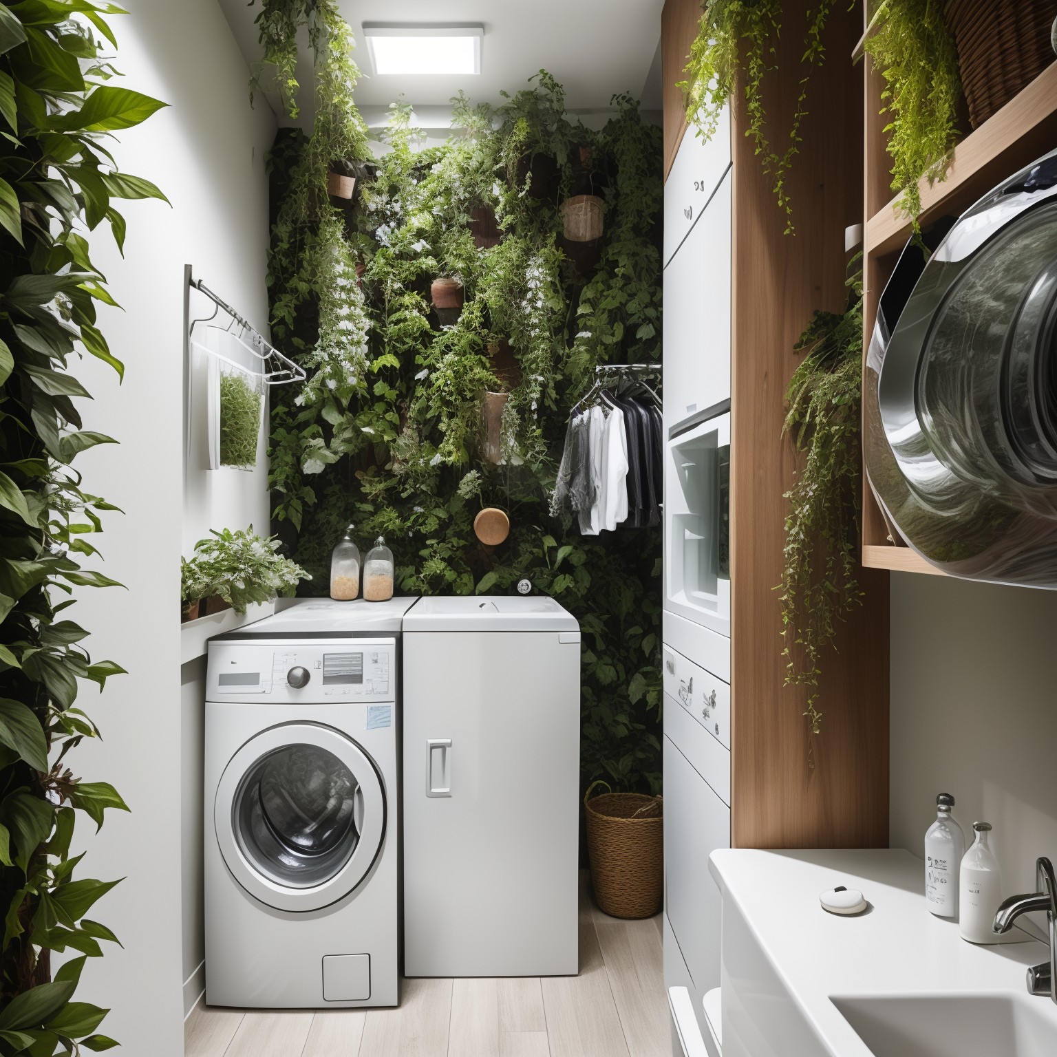 Biophilic Laundry Room
