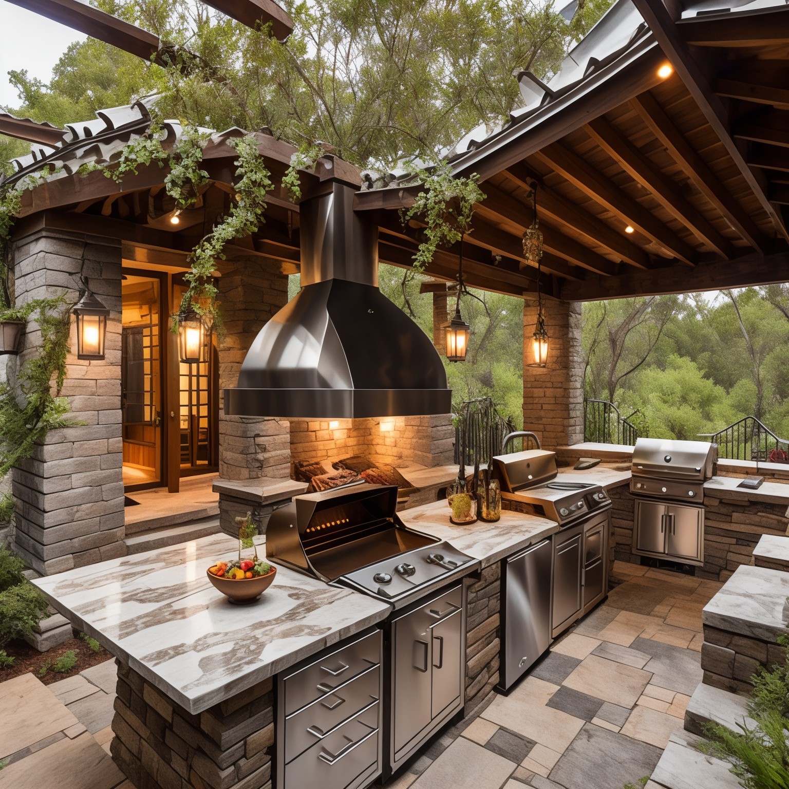 Bohemian Outdoor Kitchen