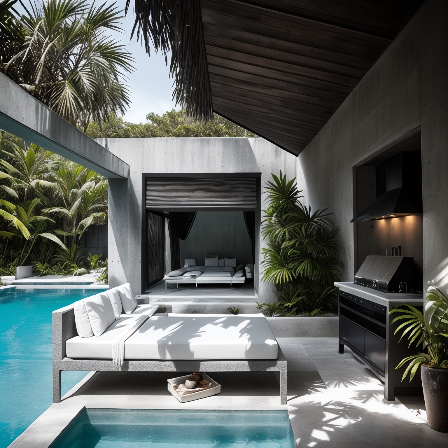 Brutalist Pool House