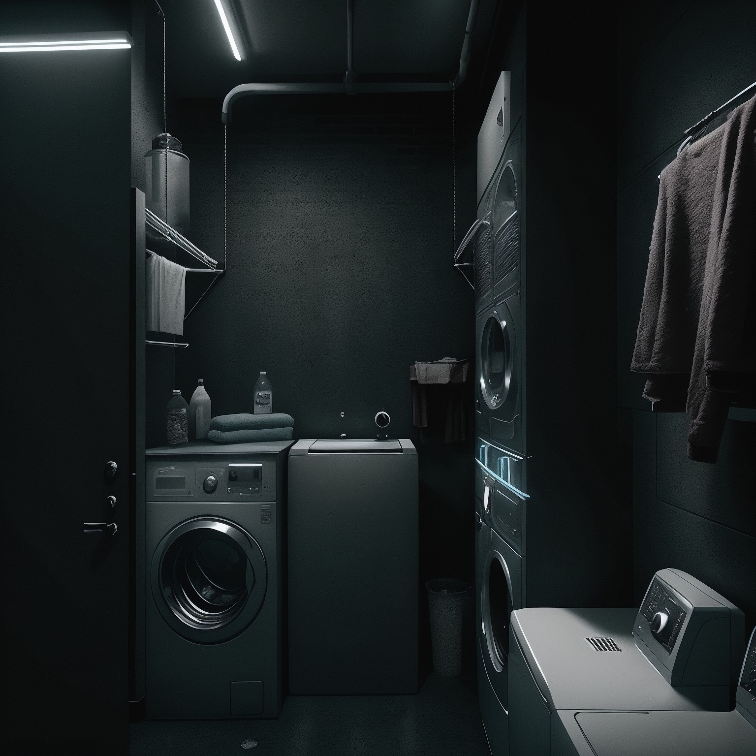 Cyberpunk Laundry Room