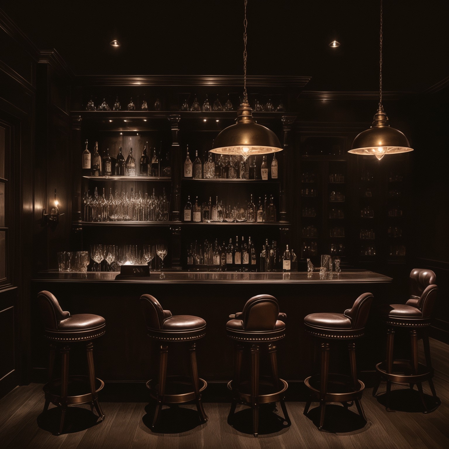 Dark Academia Home Bar