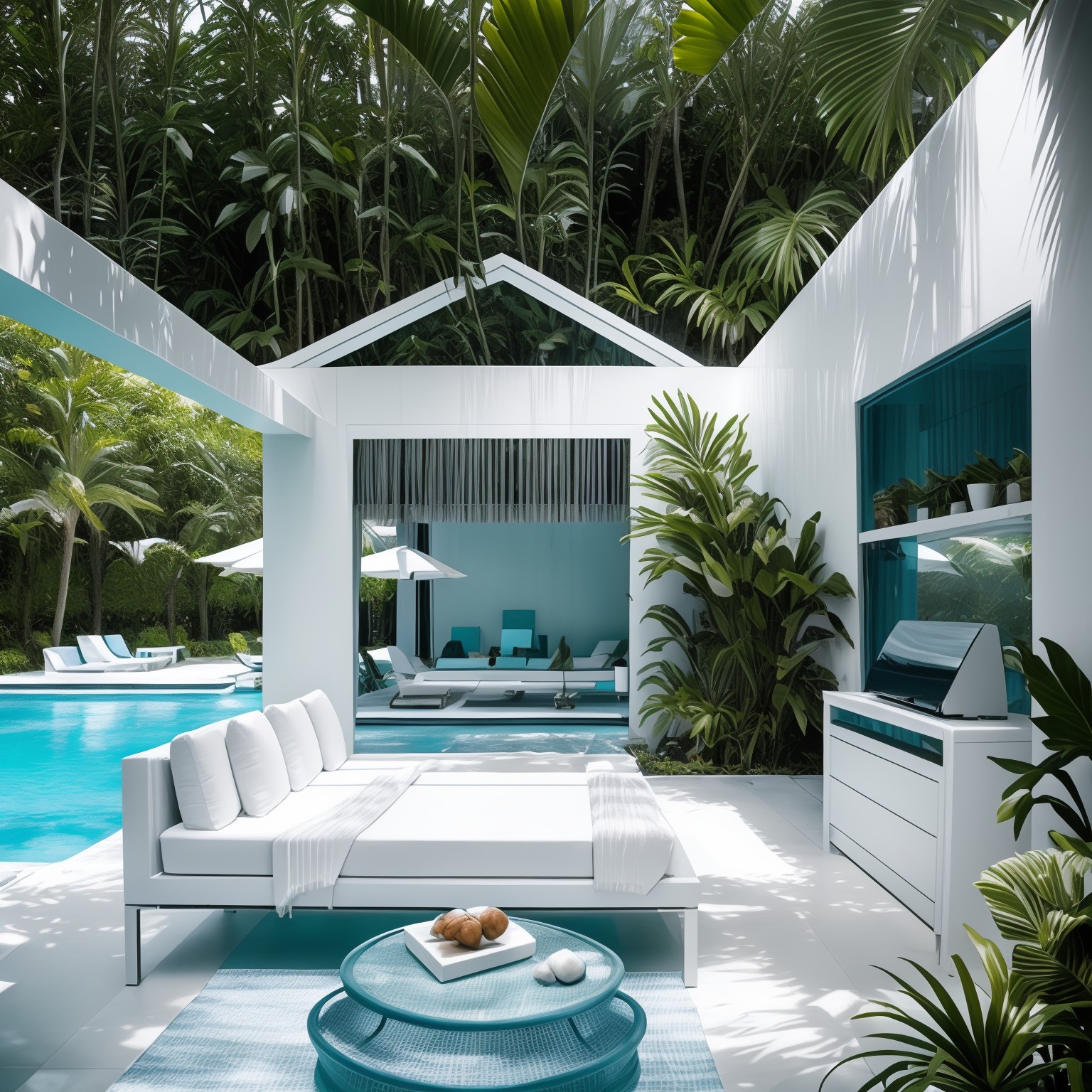 Futurystyczny Pool House