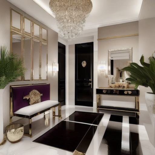 Hollywood Regency Entryway