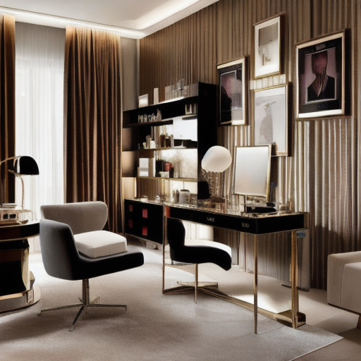 Hollywood Regency Home Office