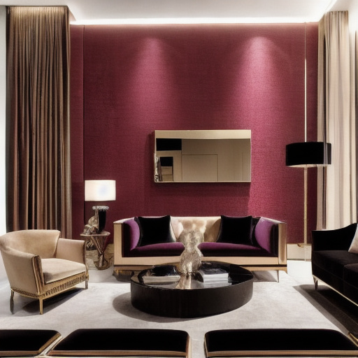 Hollywood Regency interior design style