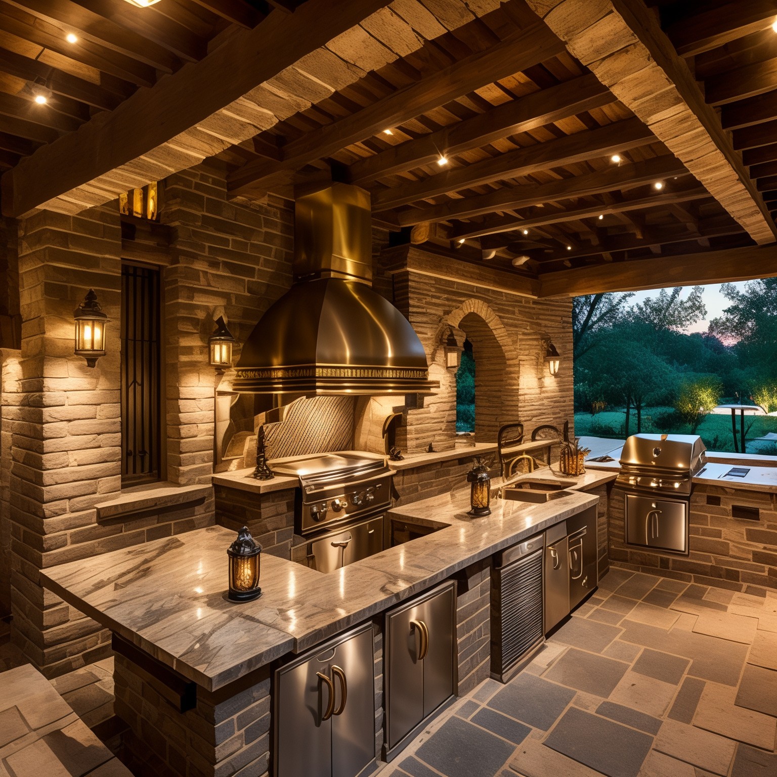 indyjski Outdoor Kitchen