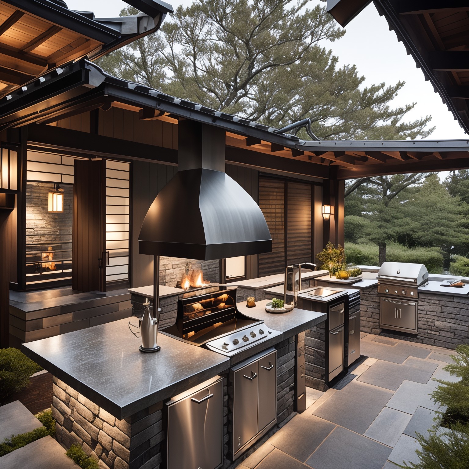 Japandi Outdoor Kitchen