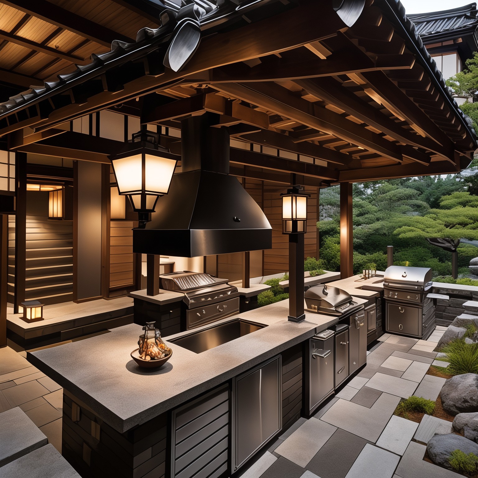 japoński Outdoor Kitchen