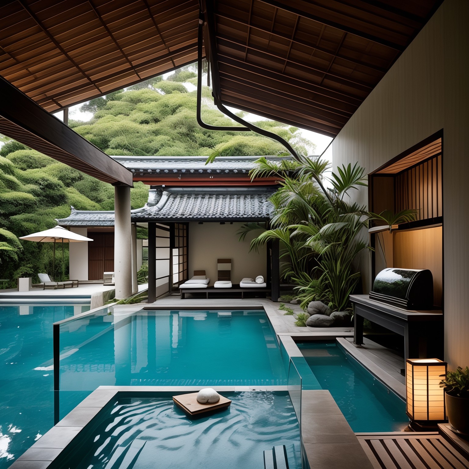 japoński Pool House