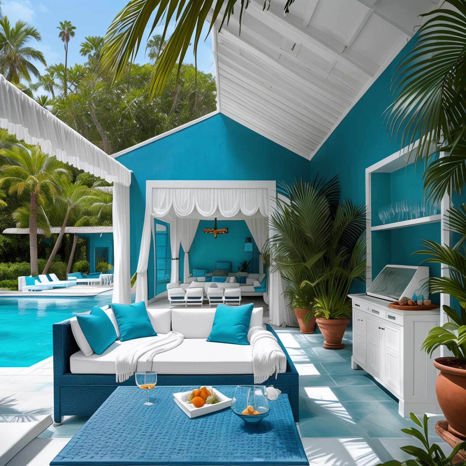 śródziemnomorski Pool House