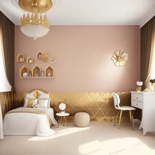 Art Deco Kids Room design - AI generated interior design visualization
