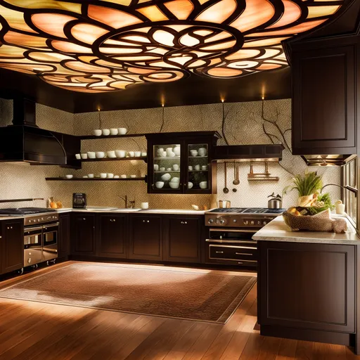 Art Nouveau Kitchen design - AI generated interior design visualization