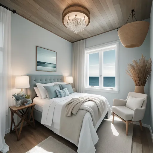 Coastal Bedroom design - AI generated interior design visualization