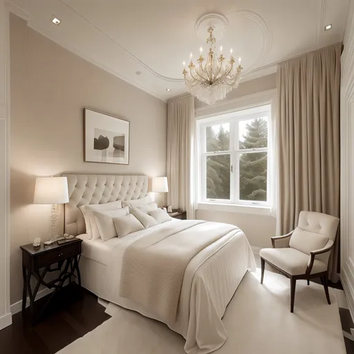 Contemporary Classic Bedroom design - AI generated interior design visualization