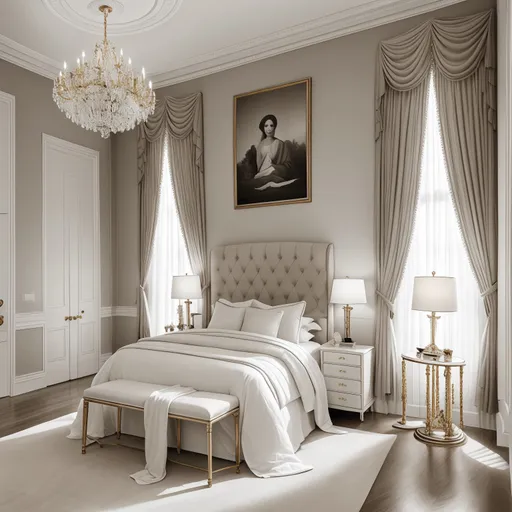 Contemporary Classic Guest Room design - AI generated interior design visualization