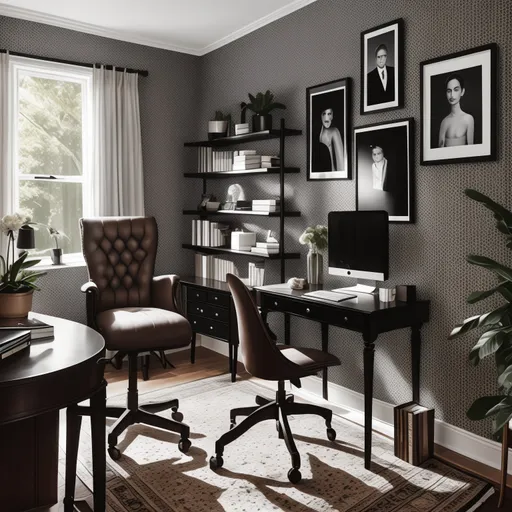 Contemporary Home Office design - AI generated interior design visualization