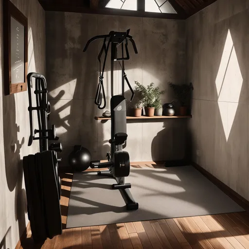 Cottagecore Home Gym design - AI generated interior design visualization
