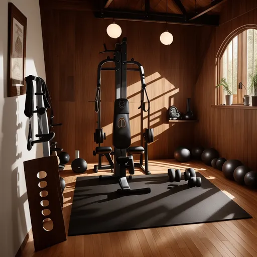 Craftsman Home Gym design - AI generated interior design visualization