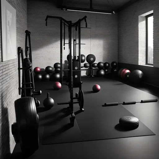 Eclectic Home Gym design - AI generated interior design visualization
