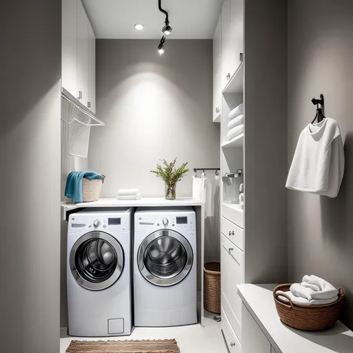 Eclectic Laundry Room design - AI generated interior design visualization