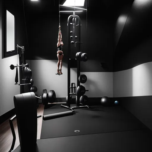Futuristic Home Gym design - AI generated interior design visualization