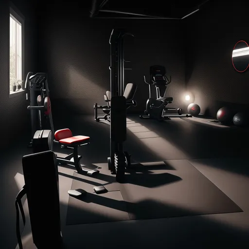 Gaming Room Home Gym design - AI generated interior design visualization