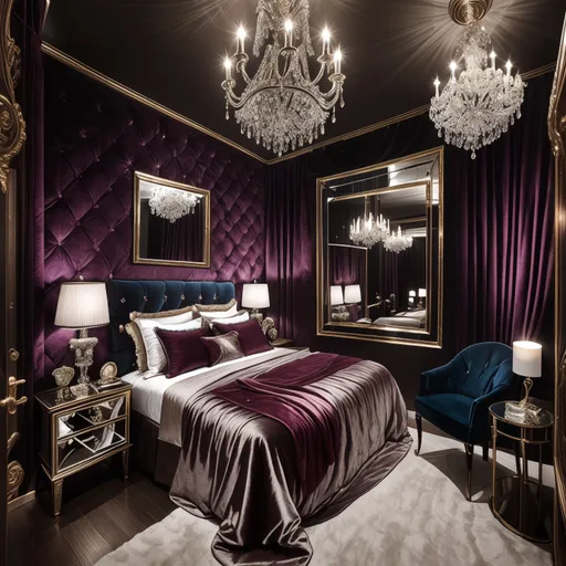 Glam Bedroom design - AI generated interior design visualization