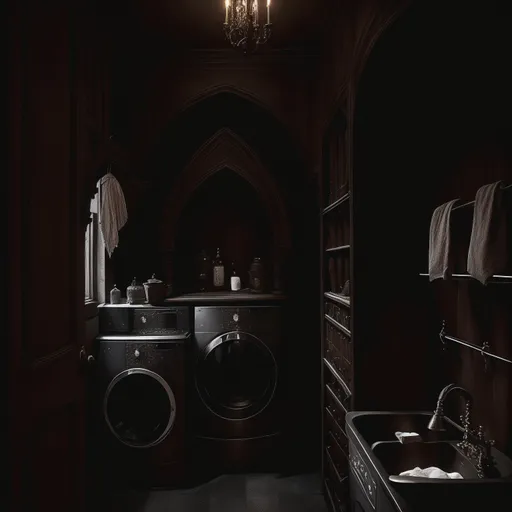 Gothic Laundry Room design - AI generated interior design visualization