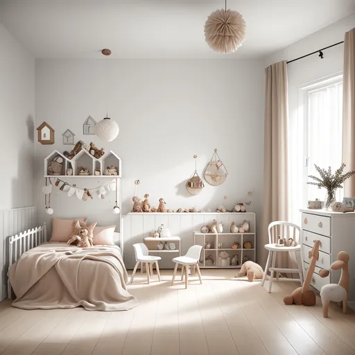 Hygge Kids Room design - AI generated interior design visualization