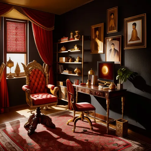 Indian Home Office design - AI generated interior design visualization