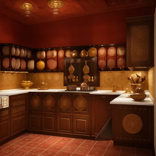 Indian Kitchen design - AI generated interior design visualization