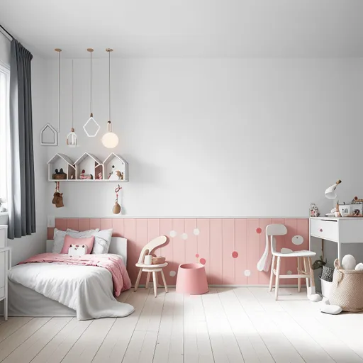 Japandi Kids Room design - AI generated interior design visualization