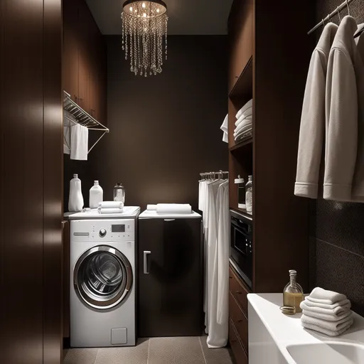 Luxury Laundry Room design - AI generated interior design visualization