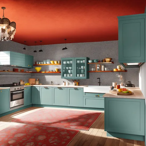 Maximalist kitchen design by AI