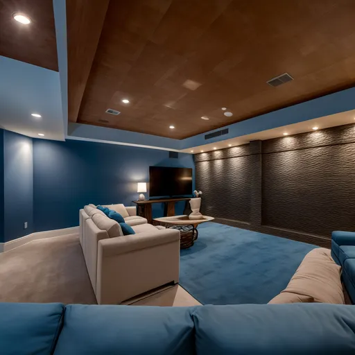 Mediterranean Basement design - AI generated interior design visualization