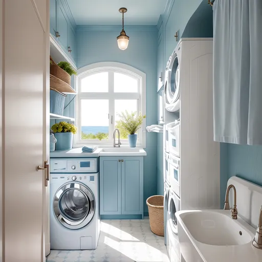 Mediterranean Laundry Room design - AI generated interior design visualization