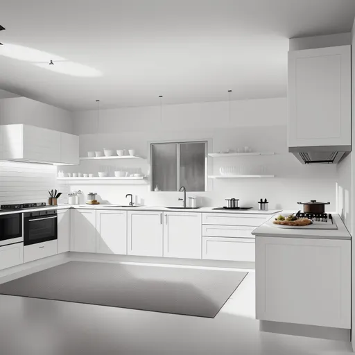 Minimalist Kitchen design - AI generated interior design visualization