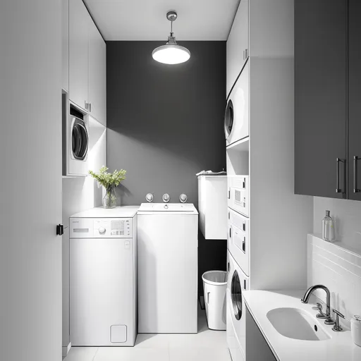 Modern Laundry Room design - AI generated interior design visualization
