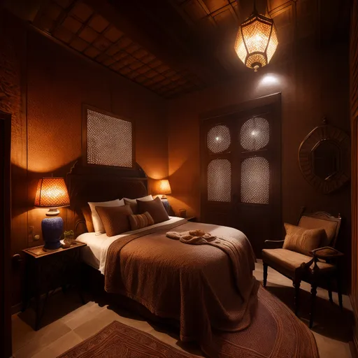 Moroccan Bedroom design - AI generated interior design visualization