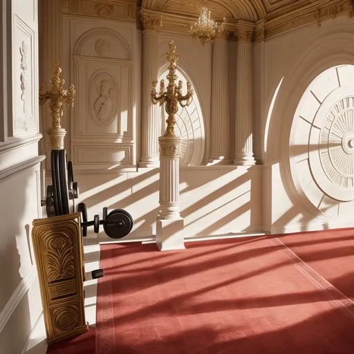 Neo-Classical Home Gym design - AI generated interior design visualization