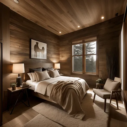 Organic Modern Bedroom design - AI generated interior design visualization