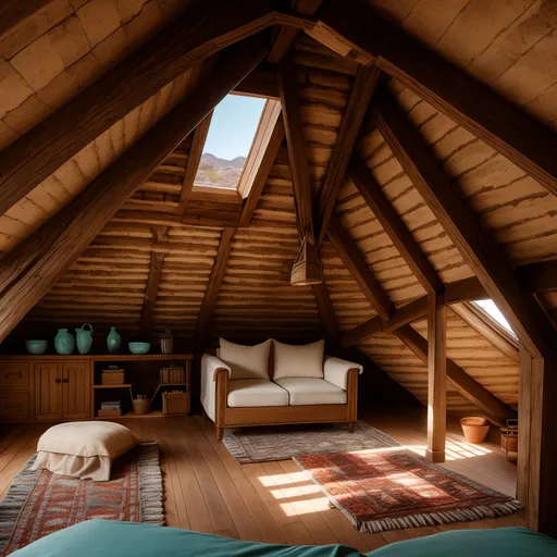 Southwestern Attic design - AI generated interior design visualization