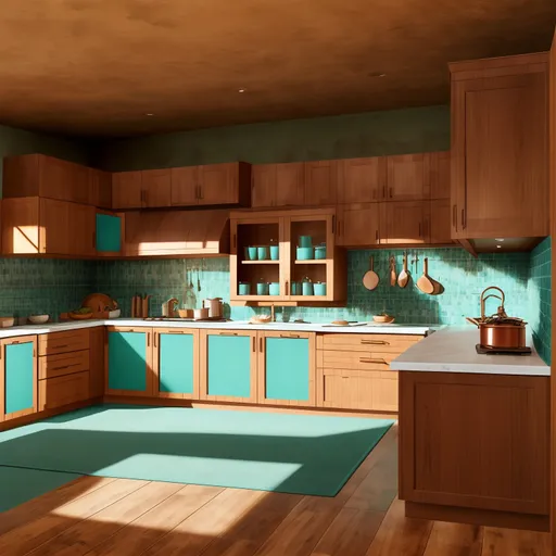Southwestern Kitchen design - AI generated interior design visualization