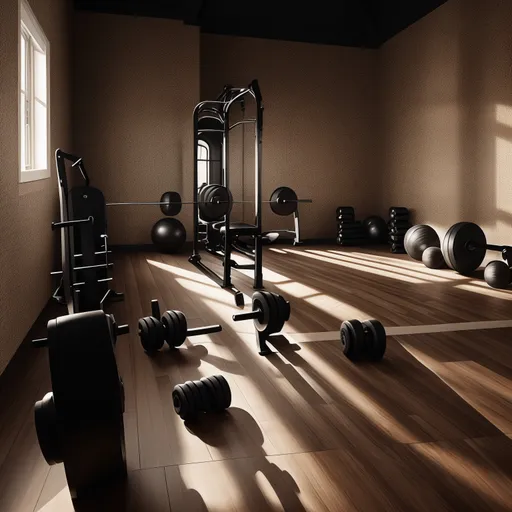 Traditional Home Gym design - AI generated interior design visualization