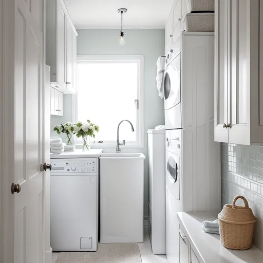 Transitional Laundry Room design - AI generated interior design visualization