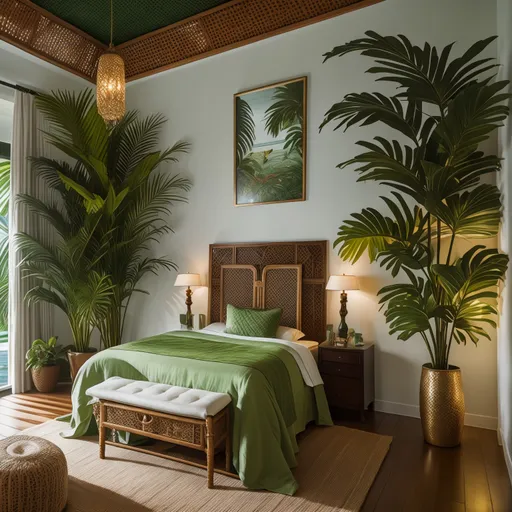Tropical Guest Room design - AI generated interior design visualization