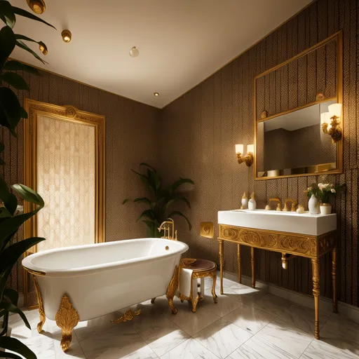 Victorian Bathroom design - AI generated interior design visualization