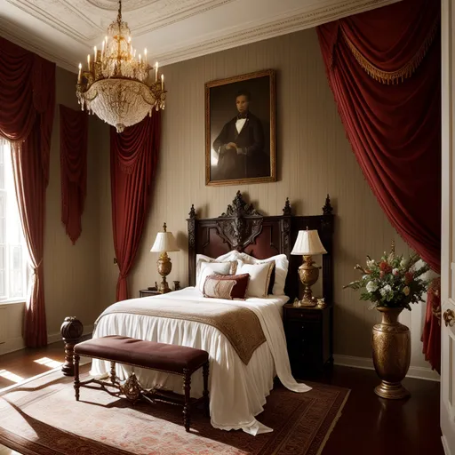 Victorian Guest Room design - AI generated interior design visualization