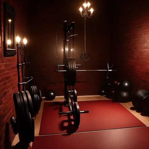 Victorian Home Gym design - AI generated interior design visualization